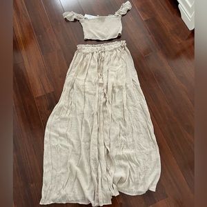 Two piece top and skirt